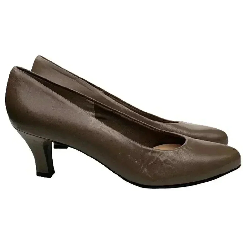 Easy spirit womens heels size 11 taupe vintage 80s career